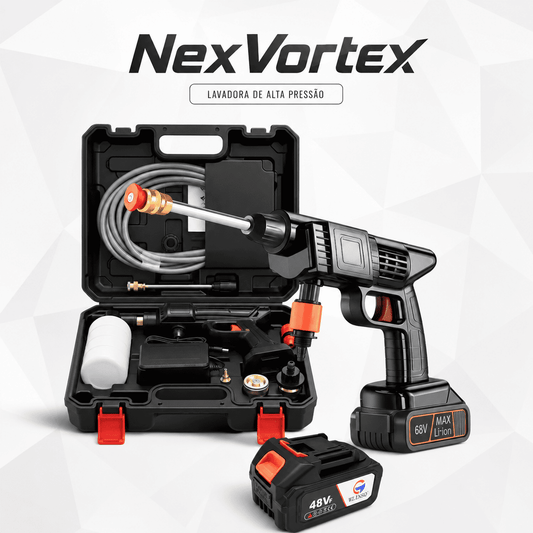 PressãoMax Lavadora Alta Pressão Sem fio - Kit Completo Com Maleta + Bateria