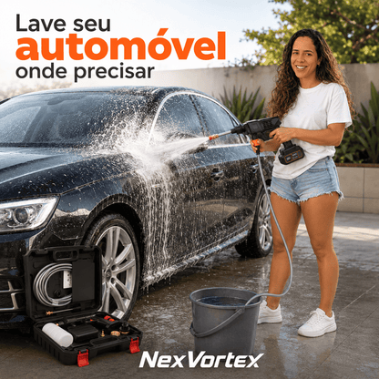 PressãoMax Lavadora Alta Pressão Sem fio - Kit Completo Com Maleta + Bateria