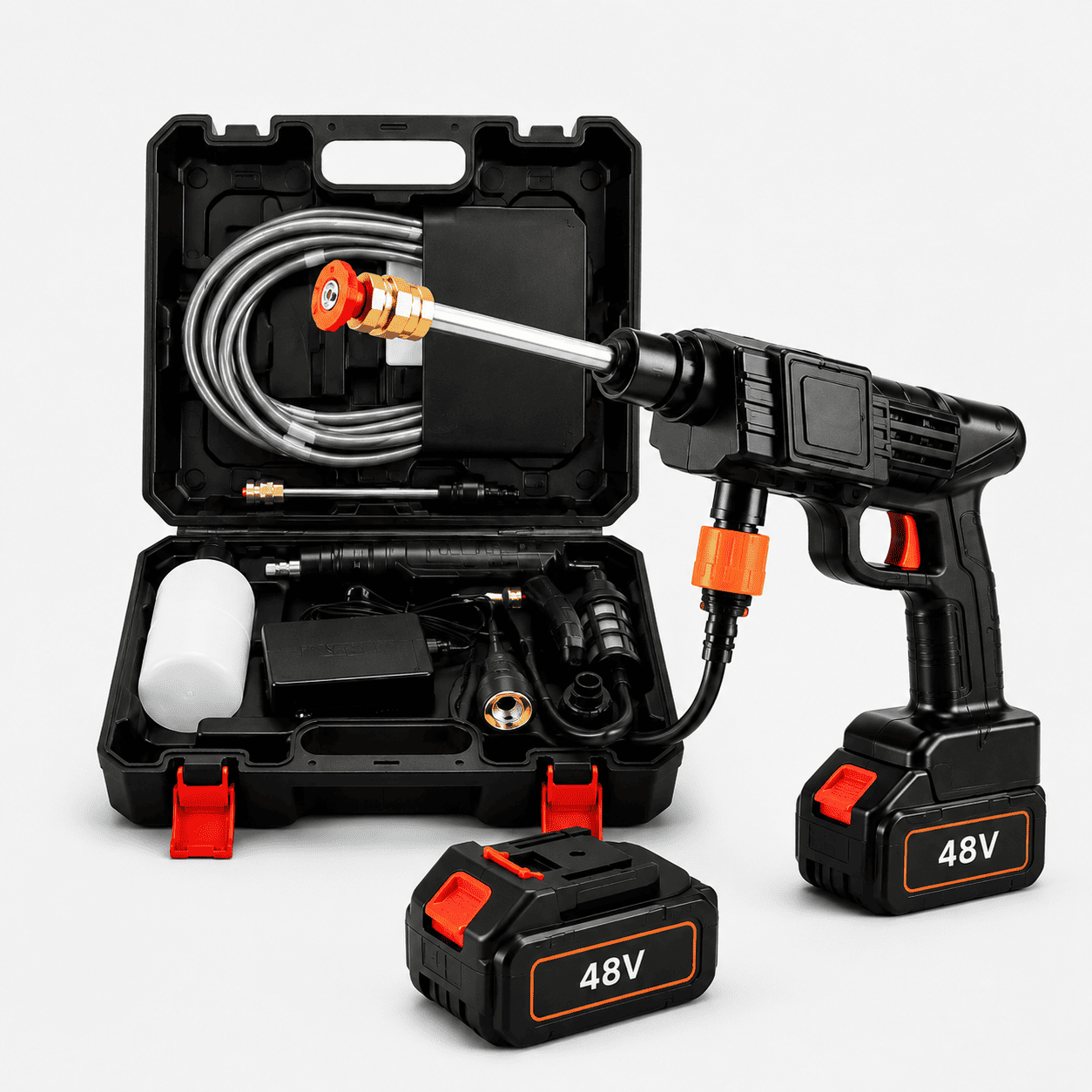 PressãoMax Lavadora Alta Pressão Sem fio - Kit Completo Com Maleta + Bateria
