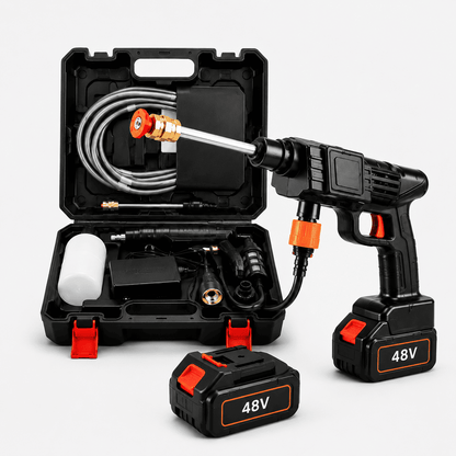 PressãoMax Lavadora Alta Pressão Sem fio - Kit Completo Com Maleta + Bateria