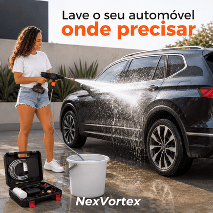 PressãoMax Lavadora Alta Pressão Sem fio - Kit Completo Com Maleta + Bateria