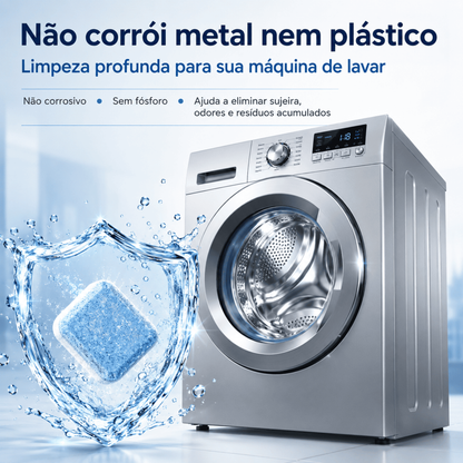 NexClean – Pastilhas Efervescentes para Limpeza Profunda de Máquina de Lavar