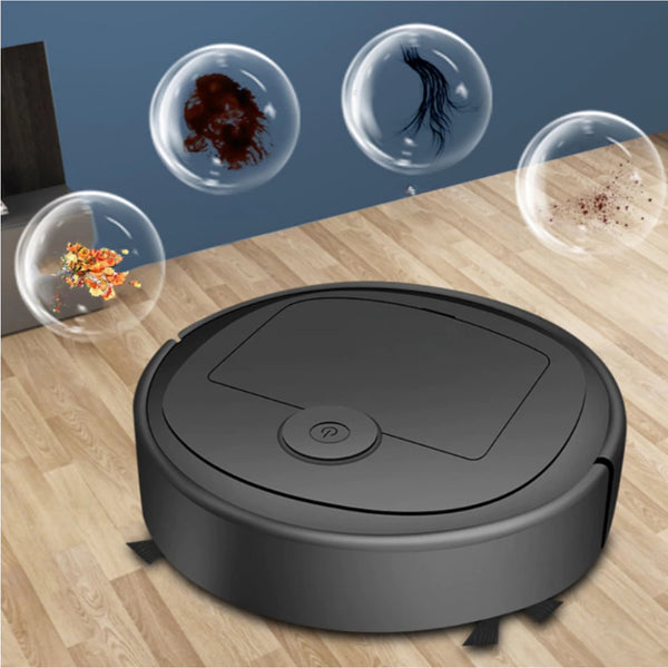 Mini Aspirador de Pó Robô Automático Inteligente Doméstico e Recarregável